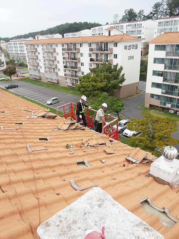 아파트 전통기와형 시공사진