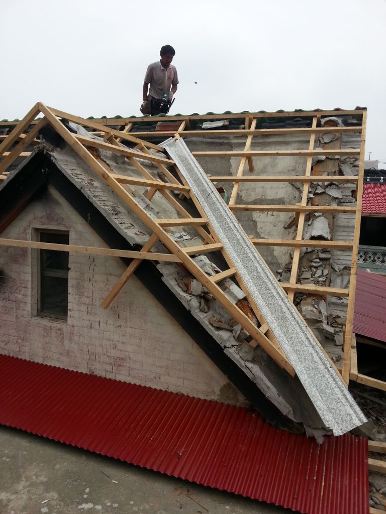 전통기와형 시공전 후 모습입니다