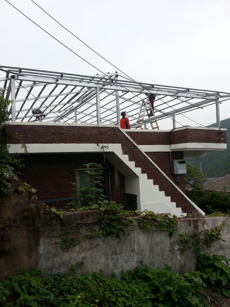 광양옥상 전통 기와형지붕공사